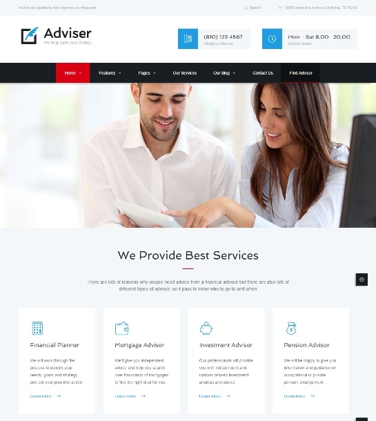 Adviser | Finance & Accounting Theme